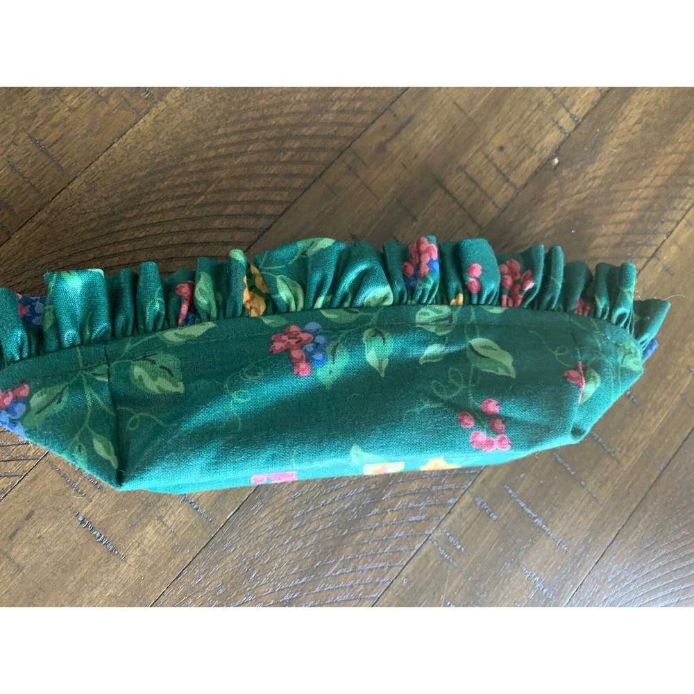 Emerald Vine Longaberger Hostess Appreciation Basket Liner Ruffle Green‎ Retired